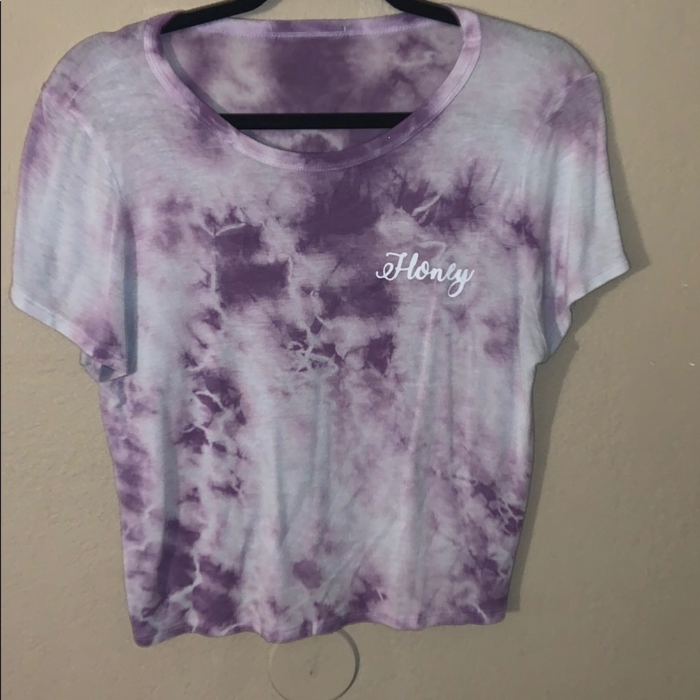 Tie dye purple crop top